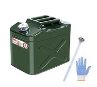 Latierra Jerrican en métal de 20 l avec bec verseur flexible, homologation ONU pour essence et diesel, vert