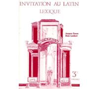 Latin 3eme Invitation Au Latin. Lexique