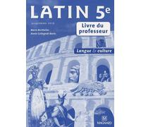 Latin 5e Langue & culture de Berthelier, Marie (2010) Broché