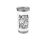 Latin - Acta est fabula Gobelet isotherme en acier inoxydable double paroi