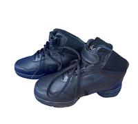Latin Dance Shoes Man Chaussures de danse latine modernes en cuir véritable for salle bal, baskets Jazz avec semelle caoutchouc, bottes hautes à enfiler for l'extérieur, for femmes et hommes(41)