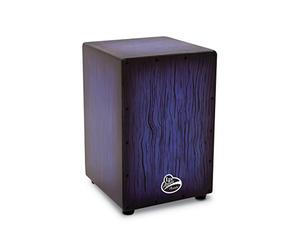 Latin Percussion, Cajón Aspire Accents, Bouleau, Blue Burst Streak, LPA1332-BBS
