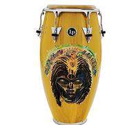 Latin Percussion Conga Santana Africa Speaks Conga 11 3/4" LP559X-SAS, jaune vif, matériel chromé