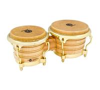Latin Percussion Generation II Bongos en bois 7 1/4" + 8 5/8" Naturel Doré/Beige