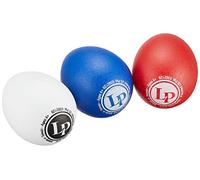 Latin Percussion - Shaker œuf Trio LP016 - 3 niveaux (doux/moyen/fort) blanc/rouge/bleu