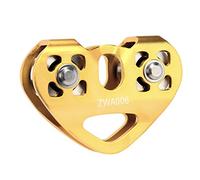 Latinaric 30KN Double Poulie Chariot En Aluminium Pour Câble d'Alpinisme Escalade En Forme De Coeur Sauvetage De Secours Tandem Poulie