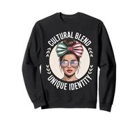 Latino Identity Double Culture Famille Racines Humour Femmes Hommes Sweatshirt