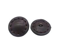 Lationday 10 pcs de Boutons en Cuir PU Ronds, Boutons Doux et Durables pour Vêtements, Manteaux, Vestes et Pulls, Idéal pour la Décoration de Mode (10 pièces, Café Noir 25mm)