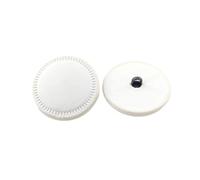 Lationday 10pcs Boutons en Cuir PU, Boutons Ronds recouverts pour Manteau, Veste, Pull, Accessoires décoratifs élégants pour Couture et Mode (10 pièces, Blanc3,2 cm)