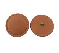 Lationday 10pcs Boutons en Cuir PU, Ronds, Style Trench-Coat, Boutons Décoratifs pour Manteaux, Vestes et Pulls, Accessoires de Couture en Cuir Recouvert (10 pièces, Marron 4,3 cm)