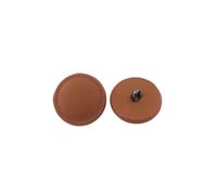 Lationday 10pcs Boutons en Cuir PU, Ronds, Style Trench-Coat, Boutons Décoratifs pour Manteaux, Vestes et Pulls, Accessoires de Couture en Cuir Recouvert (10 pièces, Marron 2,3 cm)