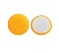 Lationday - 20 Boutons à Tige Plate Recouverts de Tissu Coloré, Patchs de Bricolage pour Vêtements, Sacs et Vestes, Idéal pour Couture et Créations Artisanales (25mm, Jaune doré)