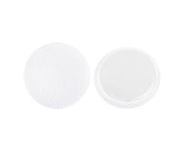 Lationday - 20 Boutons à Tige Plate Recouverts de Tissu Coloré, Patchs de Bricolage pour Vêtements, Sacs et Vestes, Idéal pour Couture et Créations Artisanales (23mm, Blanc)