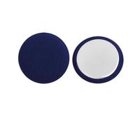 Lationday - 20 Boutons à Tige Plate Recouverts de Tissu Coloré, Patchs de Bricolage pour Vêtements, Sacs et Vestes, Idéal pour Couture et Créations Artisanales (18mm, Bleu Marine)