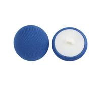 Lationday 30 pièces de Boutons en Forme de Champignon, recouverts de Tissu coloré, Parfaits pour Robes, Manteaux, trenchs et vêtements en Mousseline (Bleu Roi, 15MM)