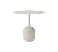 &Tradition Table d'appoint Lato LN9 blanc. marbre crema diva