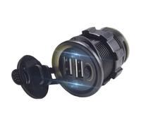 LatoYard 36V-108V Double prise USB à charge rapide étanche électrique avec interrupteur ABS 36-108 V 5 V Installation rapide Pièces de moto