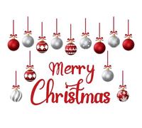 LatoYard Aimants de décoration de porte de garage de Noël, ensemble de décoration murale de vacances avec boules de Noël, grands autocollants magnétiques en PVC pour la maison et le garage, faciles à