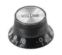 LatoYard Boutons de commande de guitare électrique, 1 volume 2 tons de style chapeau haut-de-forme pièces de rechange pour modèles ST SQ, noir