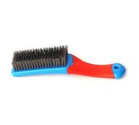 LatoYard Brosse multifonction en fil d'acier avec poignée en plastique pour enlever la rouille, le soudage, la peinture, le décapage, le barbecue, le nettoyage de la maçonnerie
