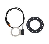 LatoYard BZ-10C Capteur PAS de vélo électrique étanche 10 aimants pour vélo électrique Transducteur d'assistance au pédalage en métal Câble de 50 cm Connecteur Julei 3 broches Noir