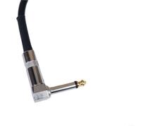 LatoYard Câble patch pour pédale d'effets de guitare mâle vers mâle de 6,35 mm, blindé pour cordon tressé pour guitare électrique, grosse caisse, 50 cm (A)