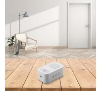 LatoYard Capteur de porte de bienvenue avec induction intelligente, distance de détection de 5 à 6 m, volume réglable, 30 enregistrements audio personnalisés, pour une utilisation à domicile ou en