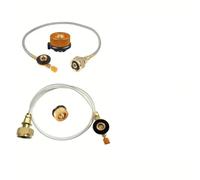 LatoYard Convertisseur de cylindre de brûleur à gaz avec canalisation en polyuréthane haute pression et tuyau tressé pour remplissage de bouteille de gaz liquéfié, tube de chauffage radiant de 63 cm