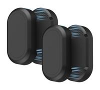 LatoYard Coque en silicone étanche pour Samsung SmartTag 2, avec support magnétique, coque de suivi GPS compacte, résistante aux chocs, facile à installer, dos adhésif, noir