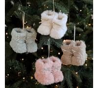 LatoYard Décorations colorées en peluche pour sapin de Noël, mini boules de Noël à suspendre, tissu doux, gris, vert, bleu clair, blanc, rose, 10 cm