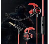 LatoYard Écouteurs de jeu filaires HiFi 7.1 avec son surround double micro pour PS5 PC Switch Mobile Rouge Vert Câble de 1,2 m (A)
