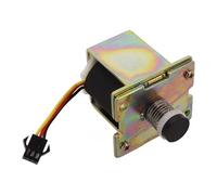 LatoYard Électrovanne DC3V ZD131-B pour la plupart des chauffe-eau à gaz, accessoire de chauffe-eau en métal de 46 x 43 mm avec tête en caoutchouc de 14 mm, pièce de chauffage radiant auto-amorçante