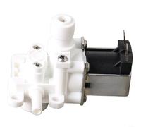 LatoYard Électrovanne en cuivre 12 V DC pour toilettes intelligentes, entrée d'eau réductrice de pression bidirectionnelle, portée 0,02-0,8 MPa, sortie 6,5 W, blanc