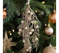 LatoYard Élégant en plastique pour pendentif en forme de feuille | Décoration de sapin de Noël en plastique - Perle pour suspension de feuille - Décoration moderne pour art - 15 x 9 cm