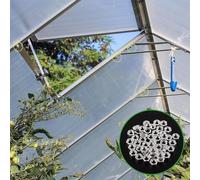 LatoYard Ensemble de boulons et écrous de serre en aluminium - Écrous hexagonaux de 10 mm, boulons à tête carrée de 15 × 10 × 5 mm pour réparer et fixer des serres en aluminium