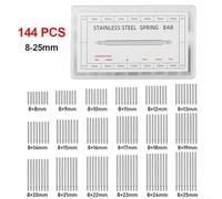 LatoYard Ensemble d'outils de réparation de barrettes à ressort en acier inoxydable, 144 pièces de broches de connexion et tiges de cosse pour accessoires de montre