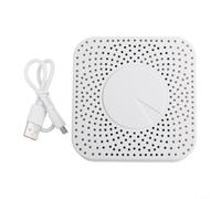 LatoYard FOR Tuya Détecteur de qualité de l'air avec surveillance 6 en 1 pour PM2,5, CO2, température et humidité, commande vocale pour Alexa et pour la maison, blanc