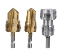 LatoYard Foret pour tuyau d'eau PPR avec fonction extenseur et taraudage, 2 en 1 pour tuyaux en plastique PVC, métal argenté