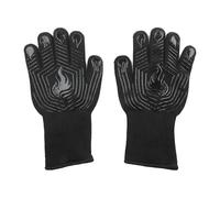LatoYard Gants de barbecue à haute chaleur pour griller et pâtisserie, chaleur 1472 F, poignée en silicone antidérapante, facile à nettoyer, rouge/noir, 1 paire d'outils de jardinage C