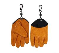 LatoYard Gants isolants en cuir de vache robustes pour tâches à haute température, anti-brûlure, ignifuges, antidérapants, pour soudage et extérieur (orange)