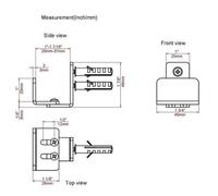 LatoYard Guide de sol de bas de porte coulissante en forme de U réglable pour quincaillerie en acier inoxydable 304 avec une large gamme de 2,5 cm à 4,5 cm