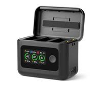 LatoYard Hub de charge rapide 27 W avec affichage LED de la batterie pour GoPro Hero 13, boîtier de charge double USB-C réglable, compact et portable