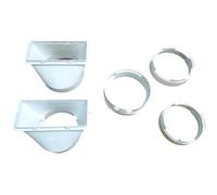 LatoYard Interface de conduit d'échappement pour climatiseur portable Haier, adaptateur en polypropylène de 15 cm/13 cm avec options plates et rondes pour chauffage radiant