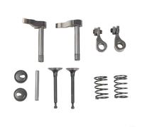 LatoYard Kit complet de culbuteur en métal de 11 pièces pour système de valve de moteur GX35 GX140 Tondeuse à gazon, taille-haie, accessoires de réparation