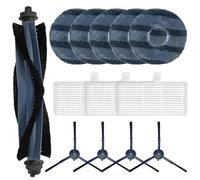 LatoYard Kit d'accessoires de rechange pour aspirateur robot Eufy C20, avec brosse principale, brosses latérales, filtres et serpillères