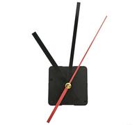 LatoYard Kit de mouvement d'horloge à quartz silencieux, 11 mm avec aiguilles multicolores pour décoration d'intérieur (noir et rouge)