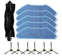 LatoYard Kit de pièces d'aspirateur M1 M2 pour Pro M2S U180 et pour OKP K8, comprend pour brosse principale, 6 brosses latérales, 5 serpillères, matériaux en nylon et microfibre