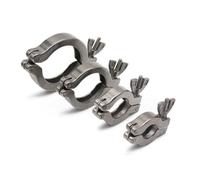 LatoYard Kit de serrage et support en aluminium argenté avec anneau | Ensemble de colliers de serrage KF en alliage d'aluminium avec joint de support KF10 à KF50