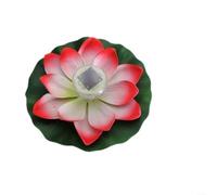 LatoYard Lampe solaire flottante en forme de lotus pour piscines et étangs, 28 cm, lampe de décoration de jardin, étanche, attire la faune sauvage (5)