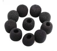 LatoYard Lot de 10 housses de microphone en mousse pour casque de jeu, 2 mm ID - Boucliers de réduction du bruit - Noir doux